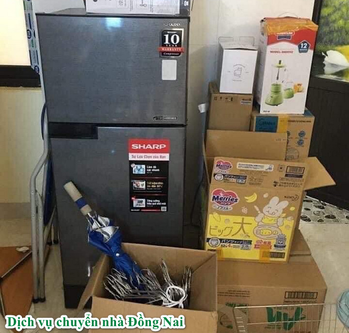 tủ lạnh, 1 máy xay sinh tố, 5 thùng carton trưng bày